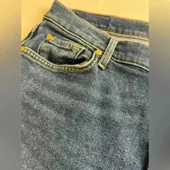 7 For all Mankind Cropped Straight High Waisted Luxe Vintage Denim Jeans size 32 - Picture 6 of 15